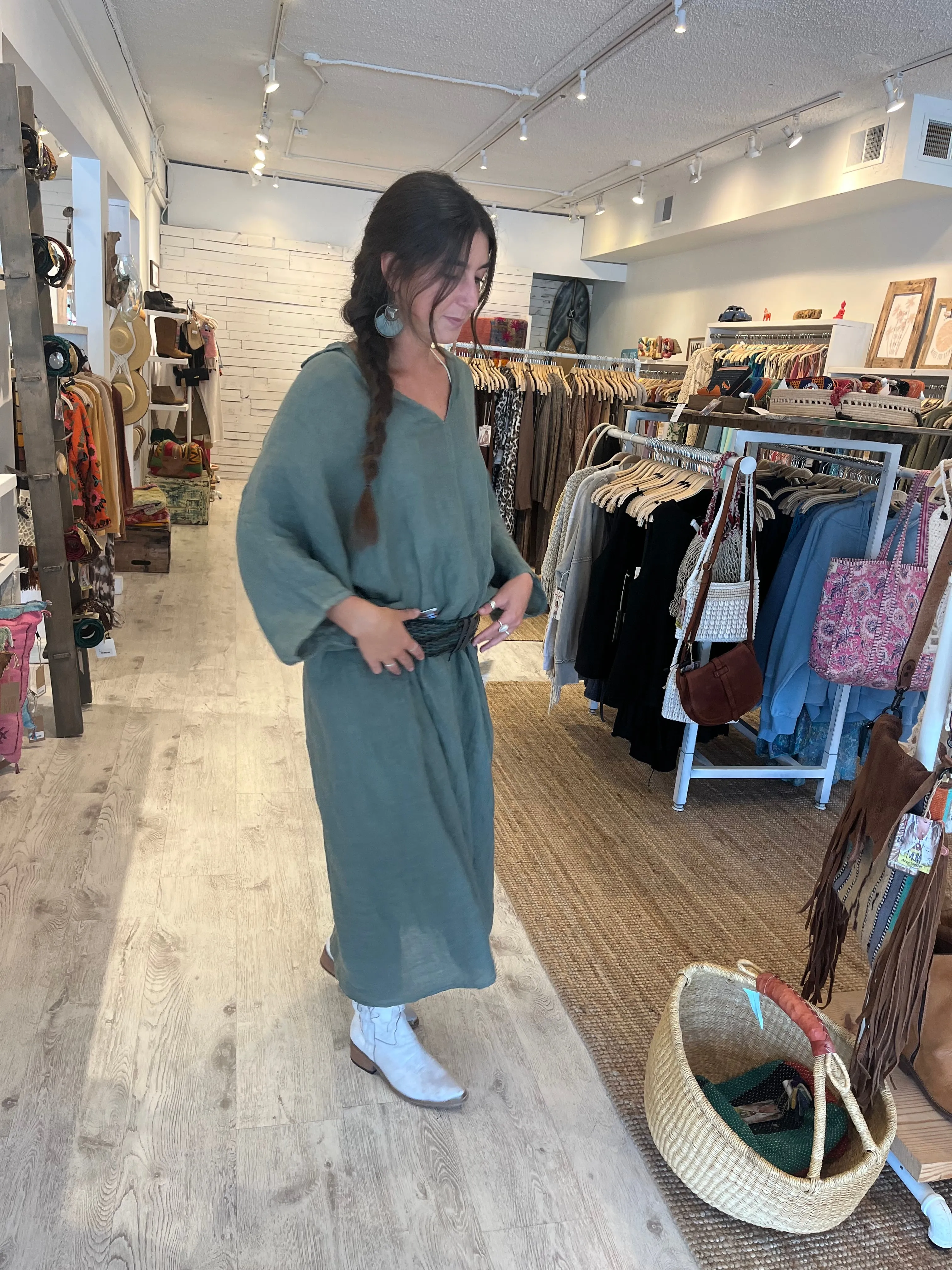 Elia linen oversized tunic