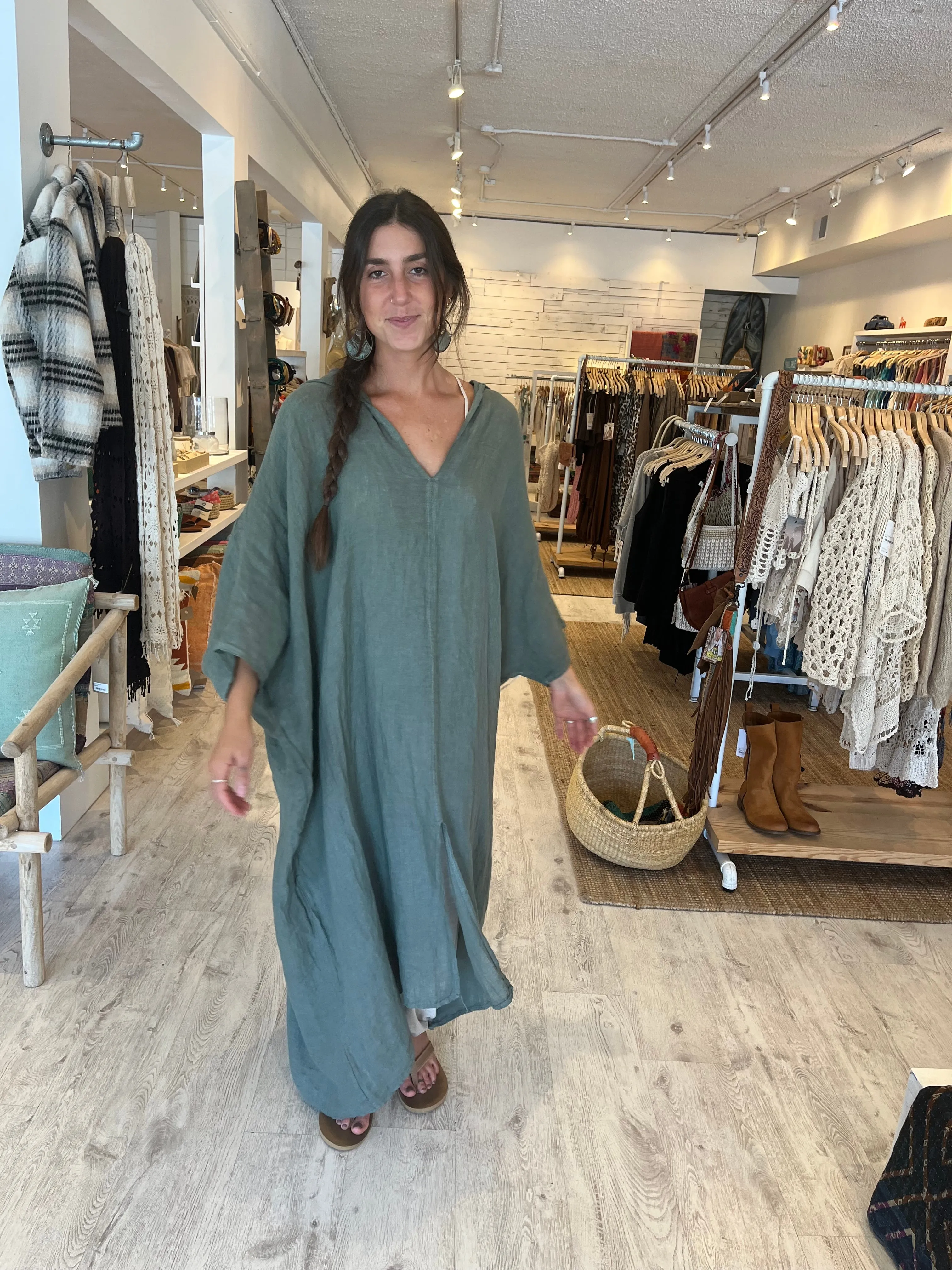 Elia linen oversized tunic