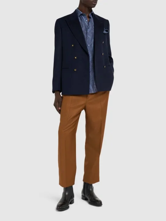 Etro   Cashmere double breasted blazer 