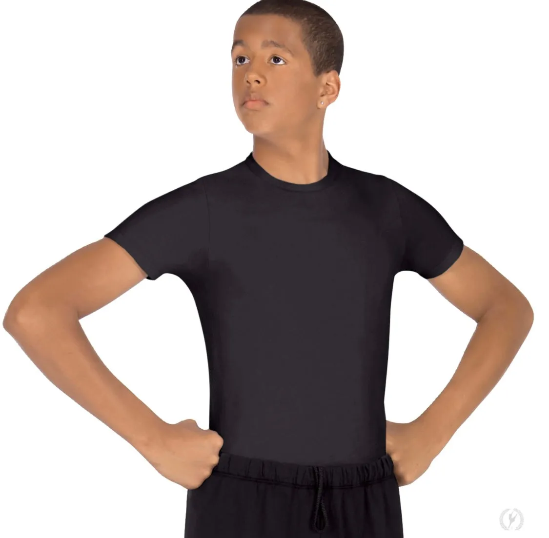 Eurotard Microfiber Crew Neck Short Sleeve Dance Top - Adult