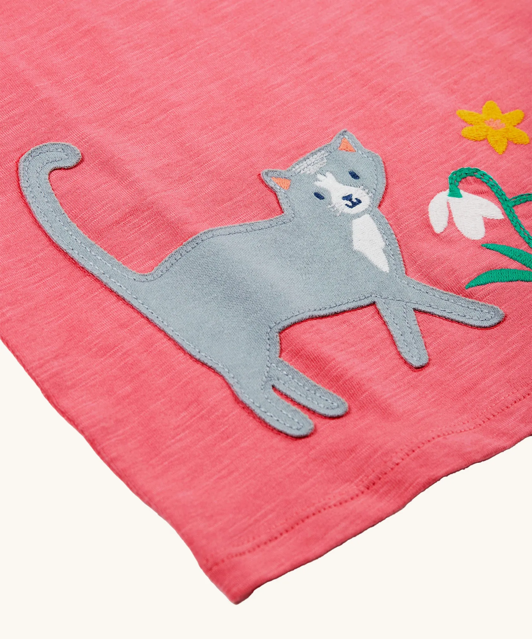 Frugi Victoria Collared Tunic Top - Petal/Cat