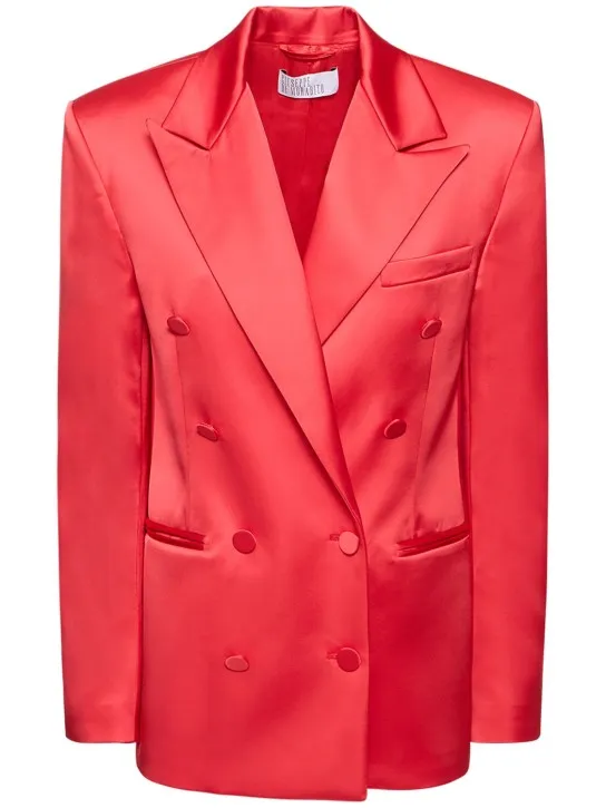 Giuseppe Di Morabito   Double breasted boxy satin blazer 