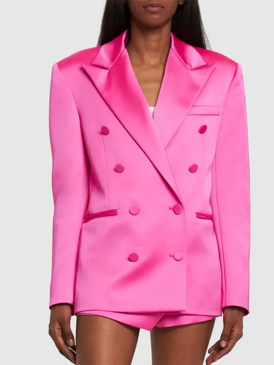Giuseppe Di Morabito   Double breasted boxy satin blazer 