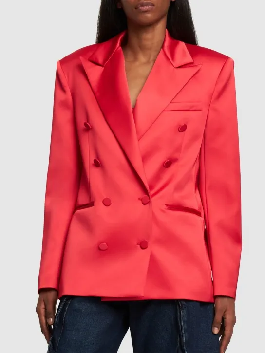 Giuseppe Di Morabito   Double breasted boxy satin blazer 