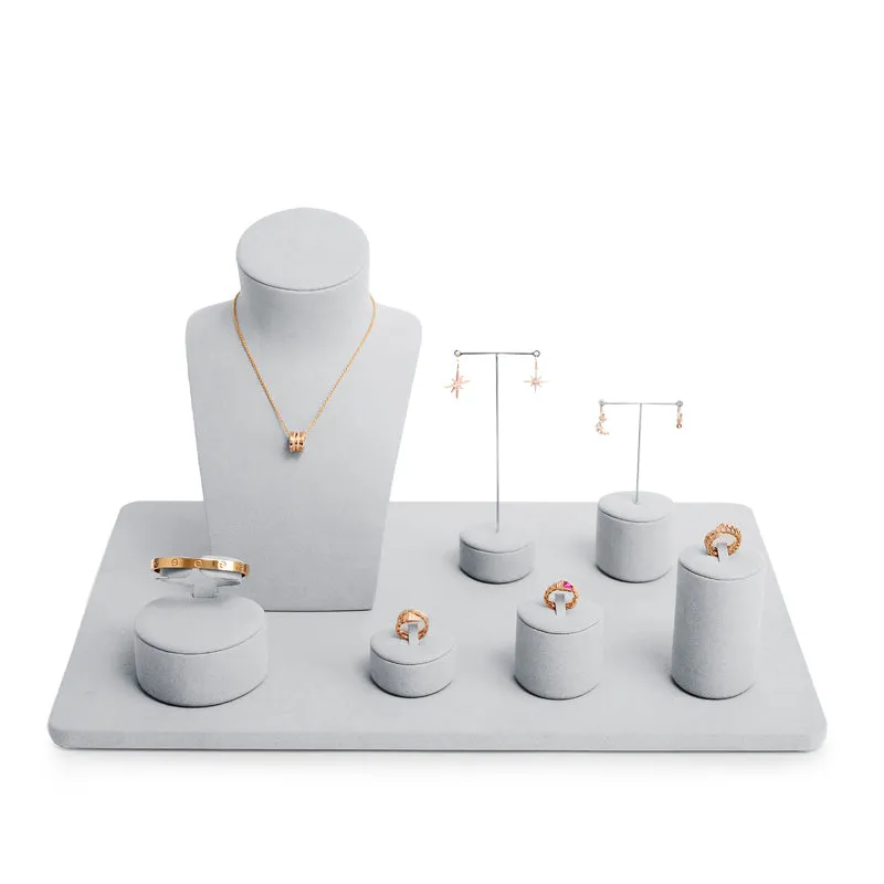 Gray Microfiber Jewelry Set TT106