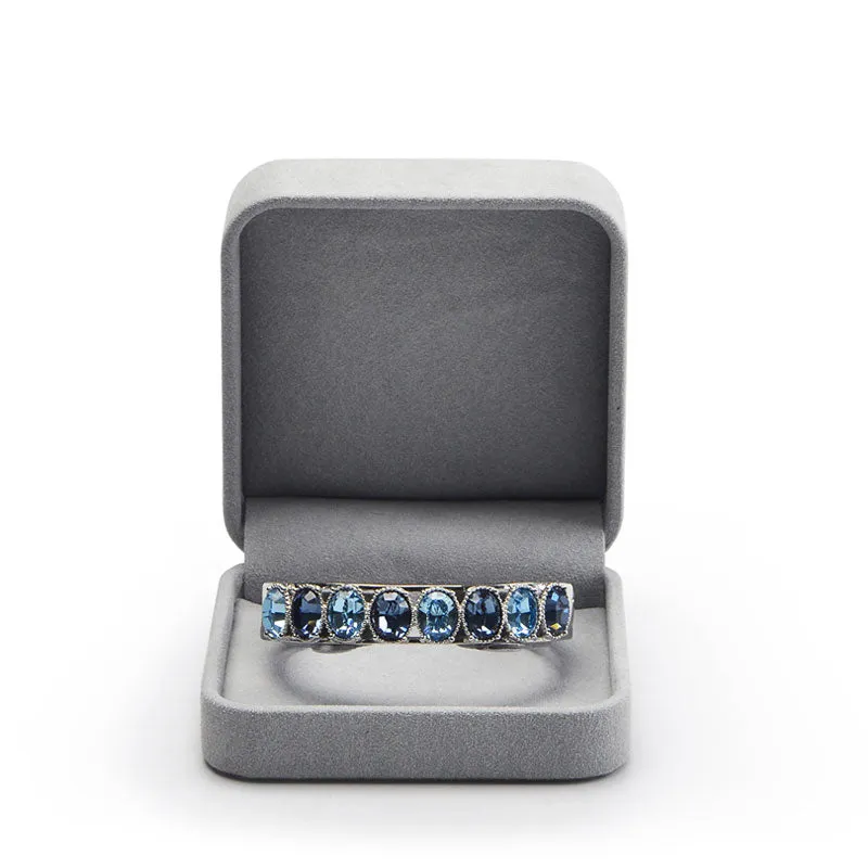 Gray Microfiber Ring Gift Box H059