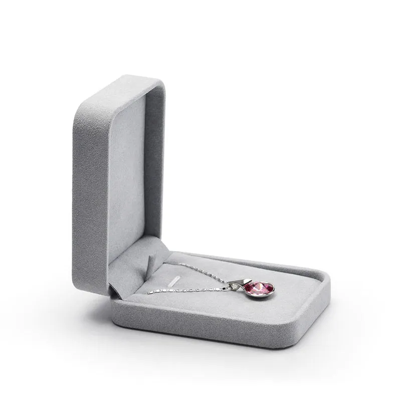 Gray Microfiber Ring Gift Box H059