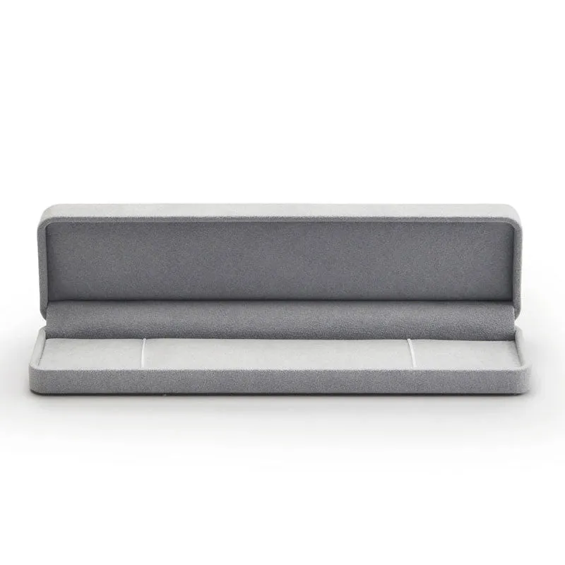 Gray Microfiber Ring Gift Box H059