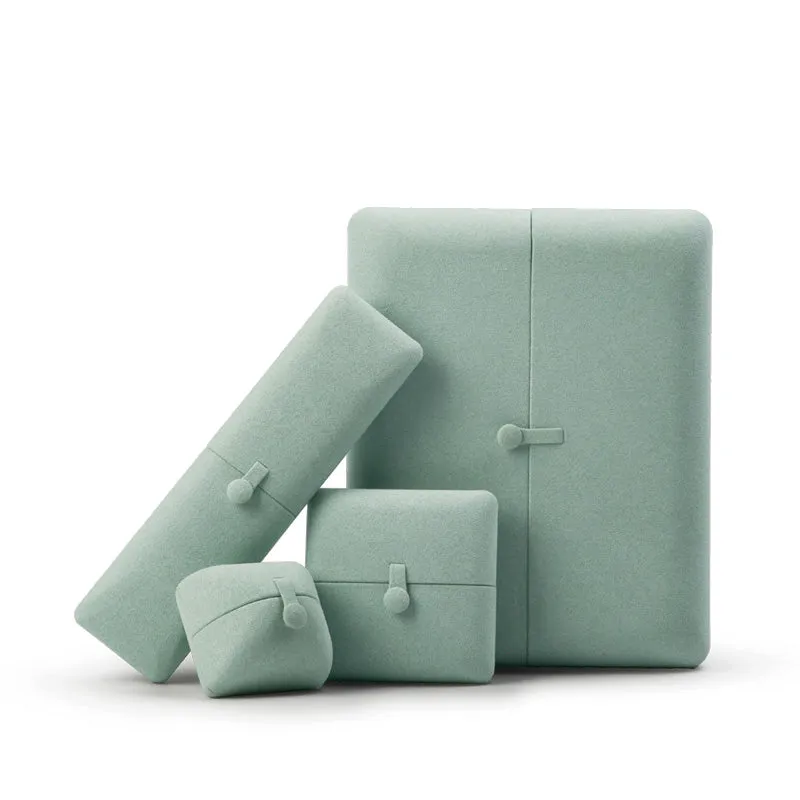 Green Microfiber Jewelry Gift Box H064