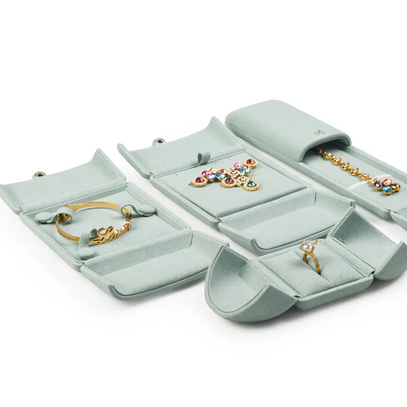 Green Microfiber Necklace Pendant Gift Box H064