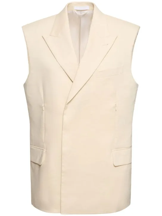 Helmut Lang   Sleeveless linen blend blazer 