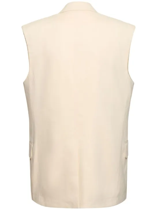 Helmut Lang   Sleeveless linen blend blazer 