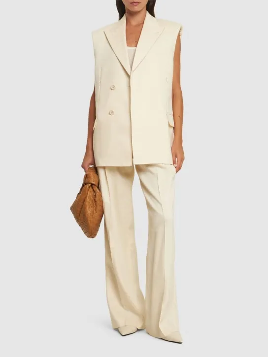 Helmut Lang   Sleeveless linen blend blazer 