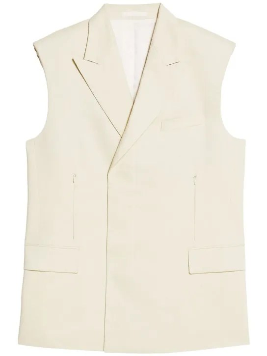 Helmut Lang   Sleeveless linen blend blazer 