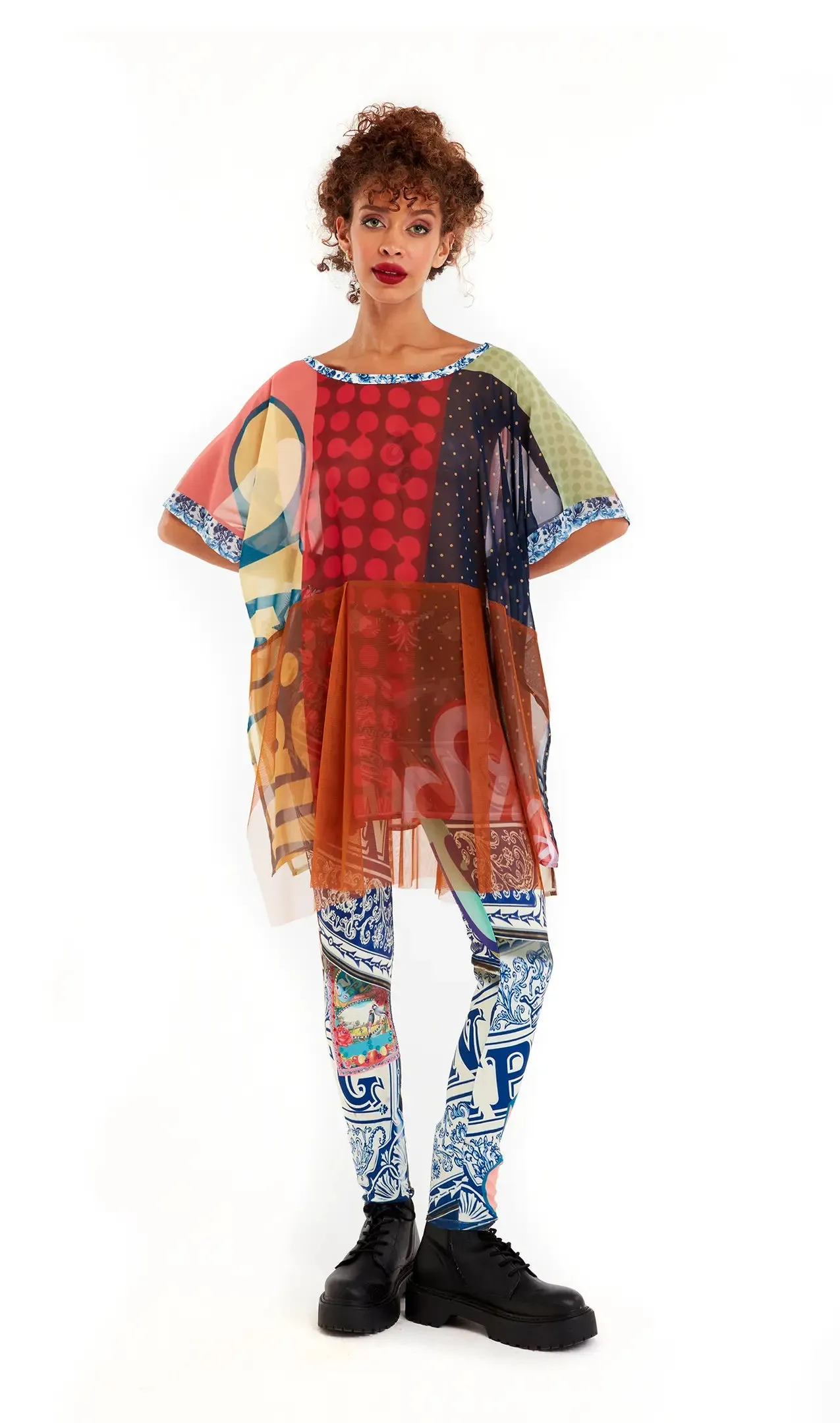 IPNG OWTBTI-099 One Size Tunic Ocean Washed Blouse