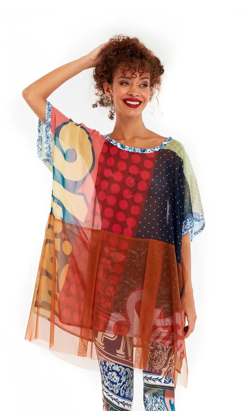 IPNG OWTBTI-099 One Size Tunic Ocean Washed Blouse