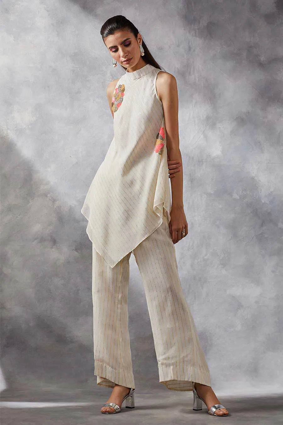 Ivory Tunic & Pants Co-Ord Set