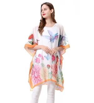 JC061902 Hummingbird V-Neck Tunic