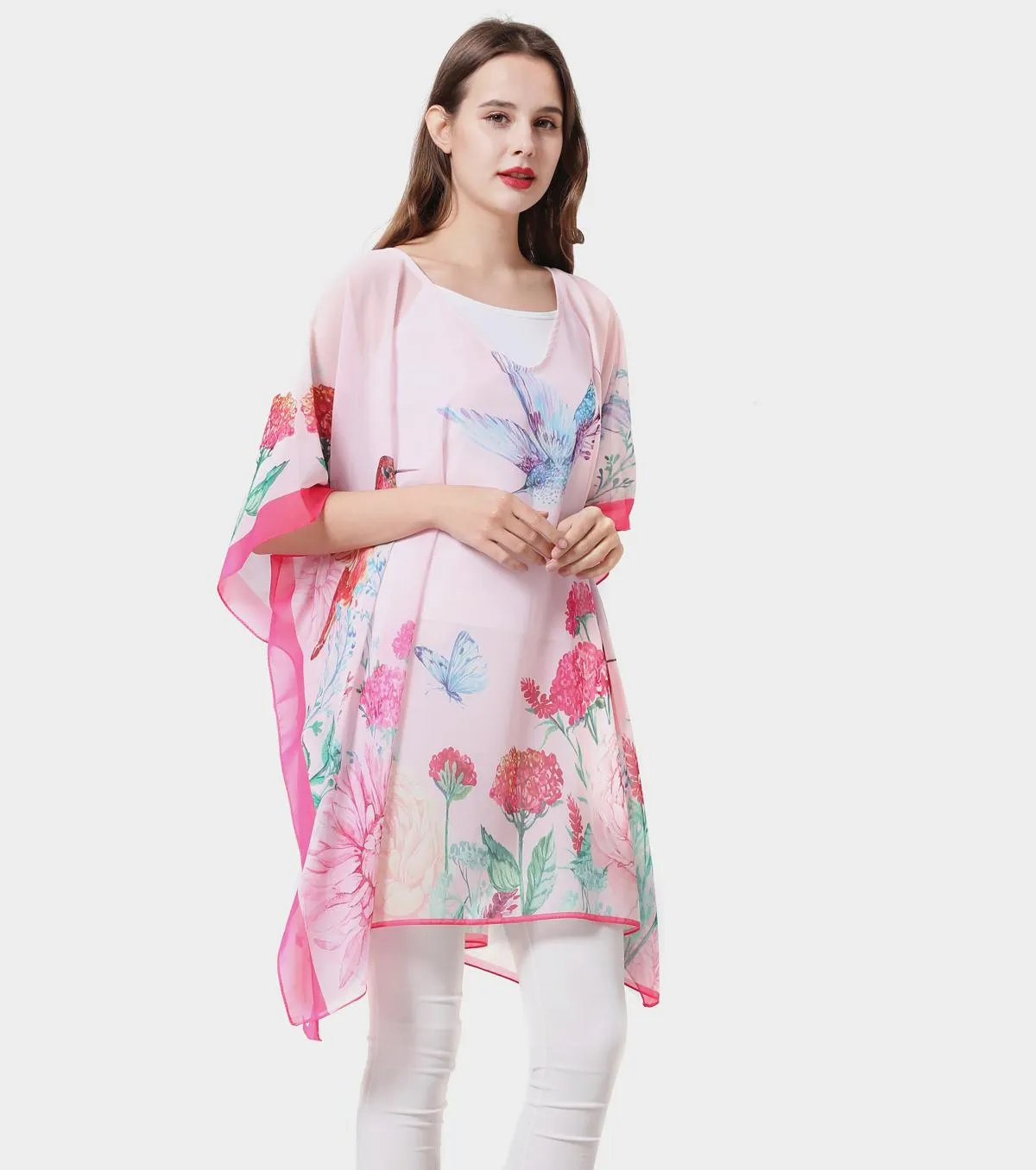 JC061902 Hummingbird V-Neck Tunic