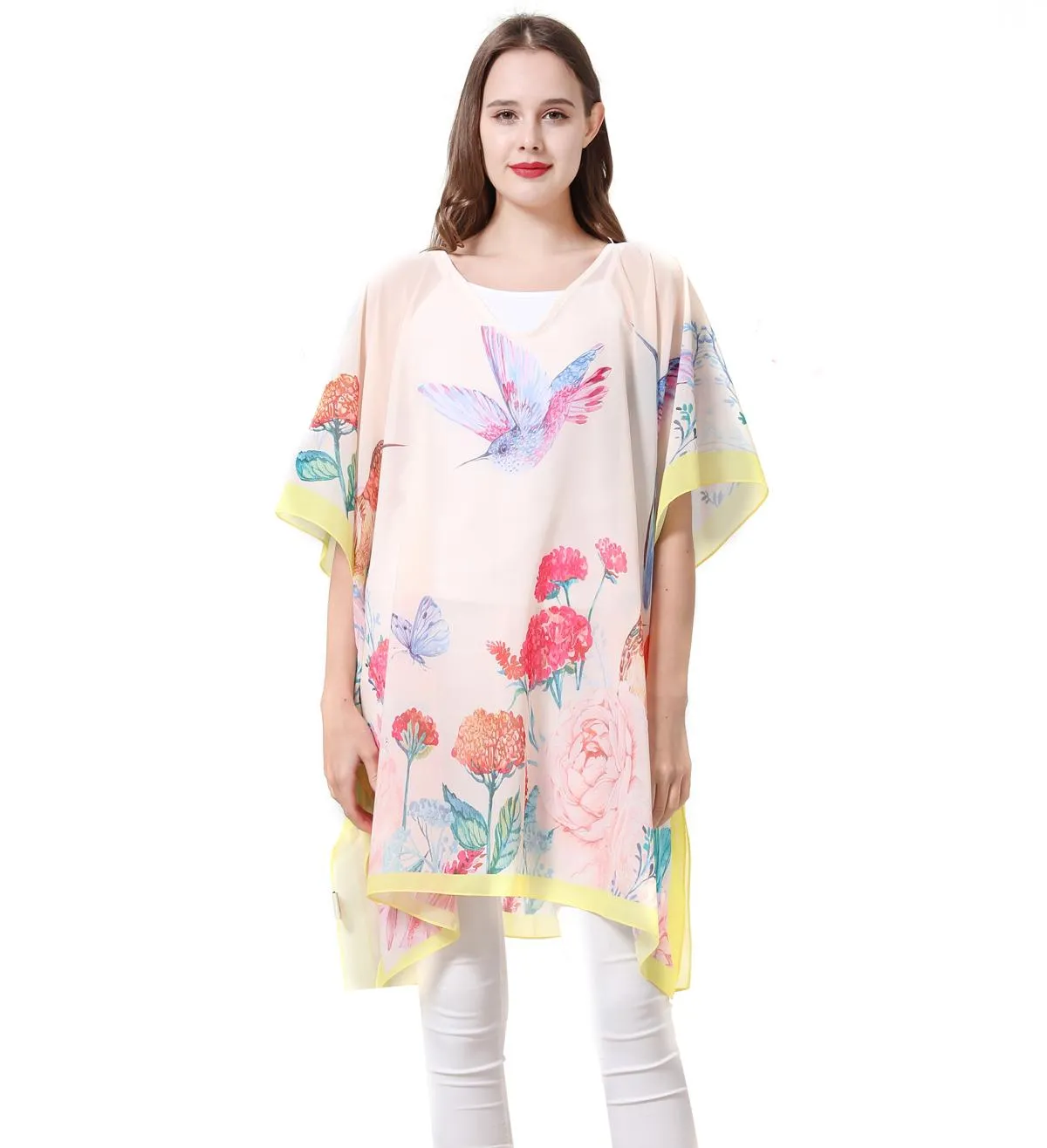 JC061902 Hummingbird V-Neck Tunic