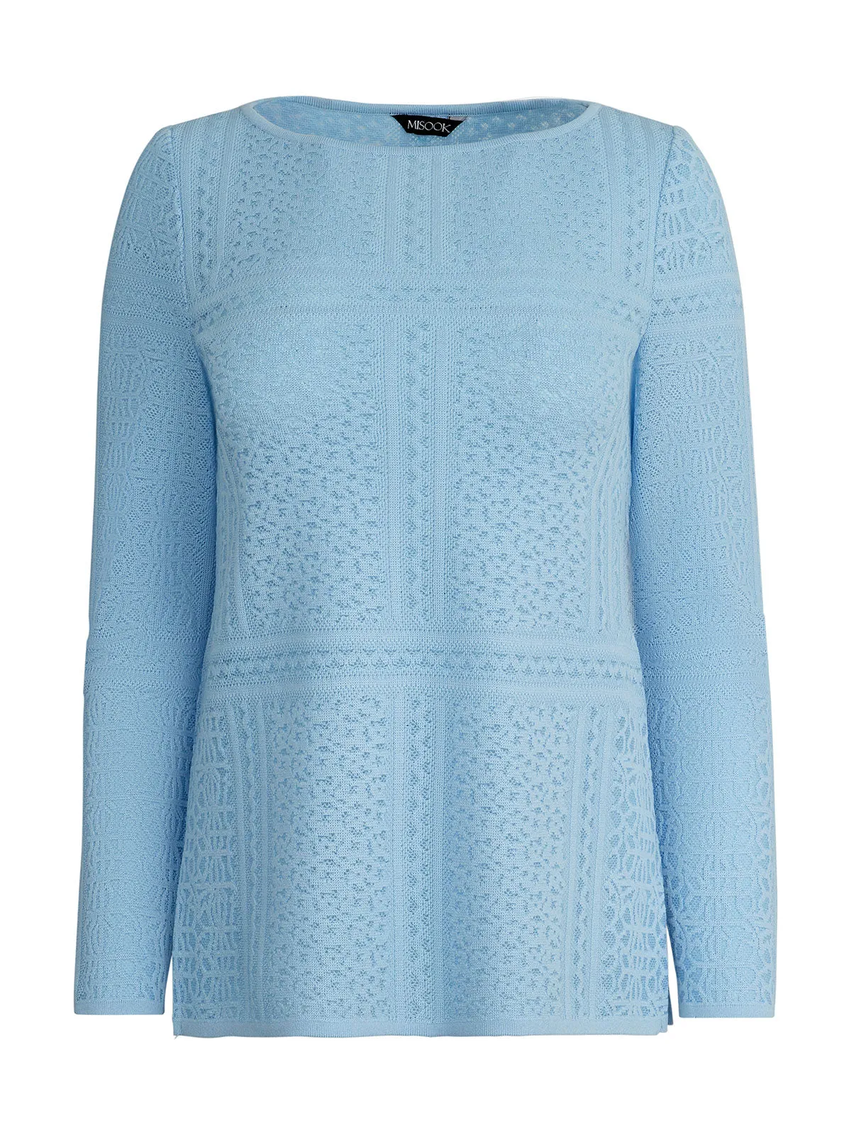 Jewel Neck Tunic - Burnout Knit