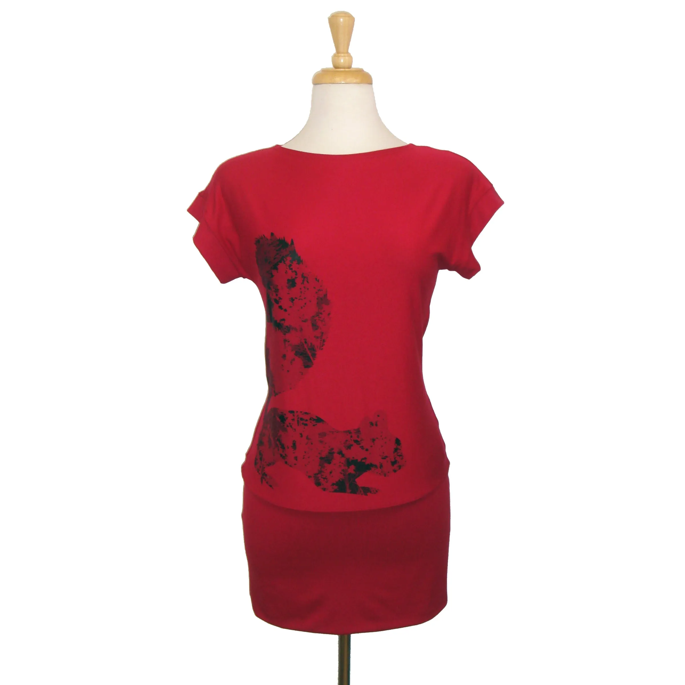 Julia Tunic - Squirrel - Raspberry - Sale
