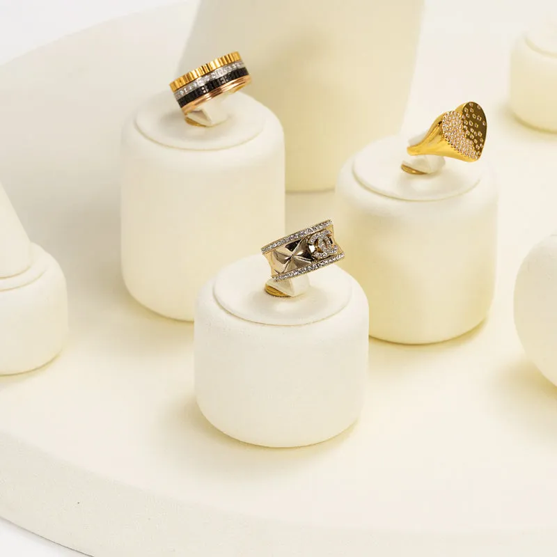 Luxury Beige Microfiber Jewelry Display Set TT090