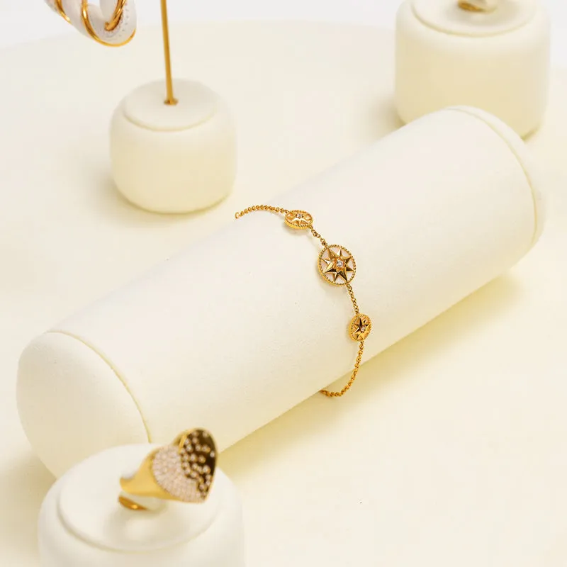 Luxury Beige Microfiber Jewelry Display Set TT090