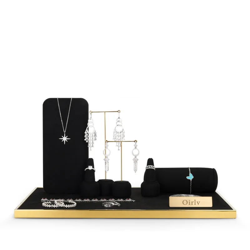 Luxury Black Metal Jewelry Display Set TT094