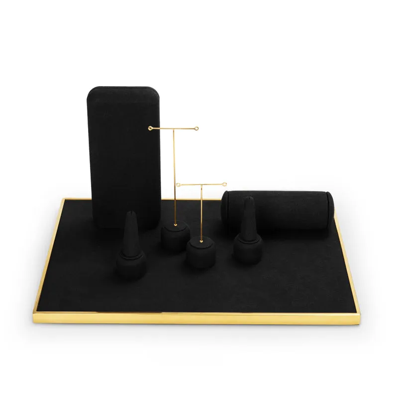 Luxury Black Metal Jewelry Display Set TT094