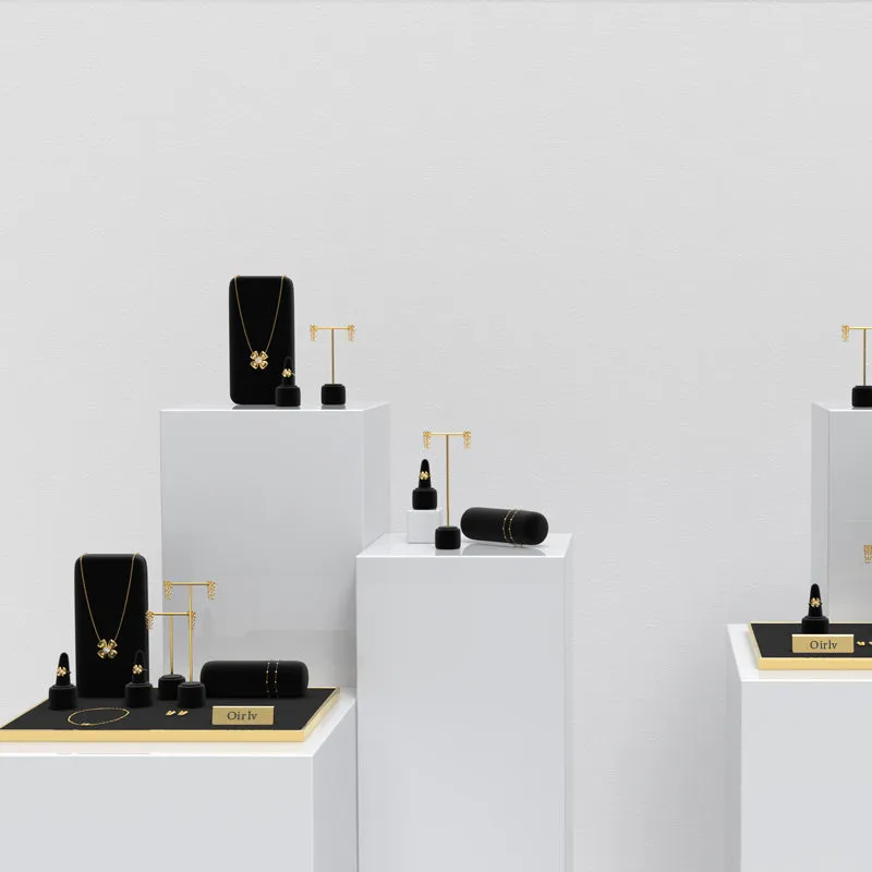 Luxury Black Metal Jewelry Display Set TT094