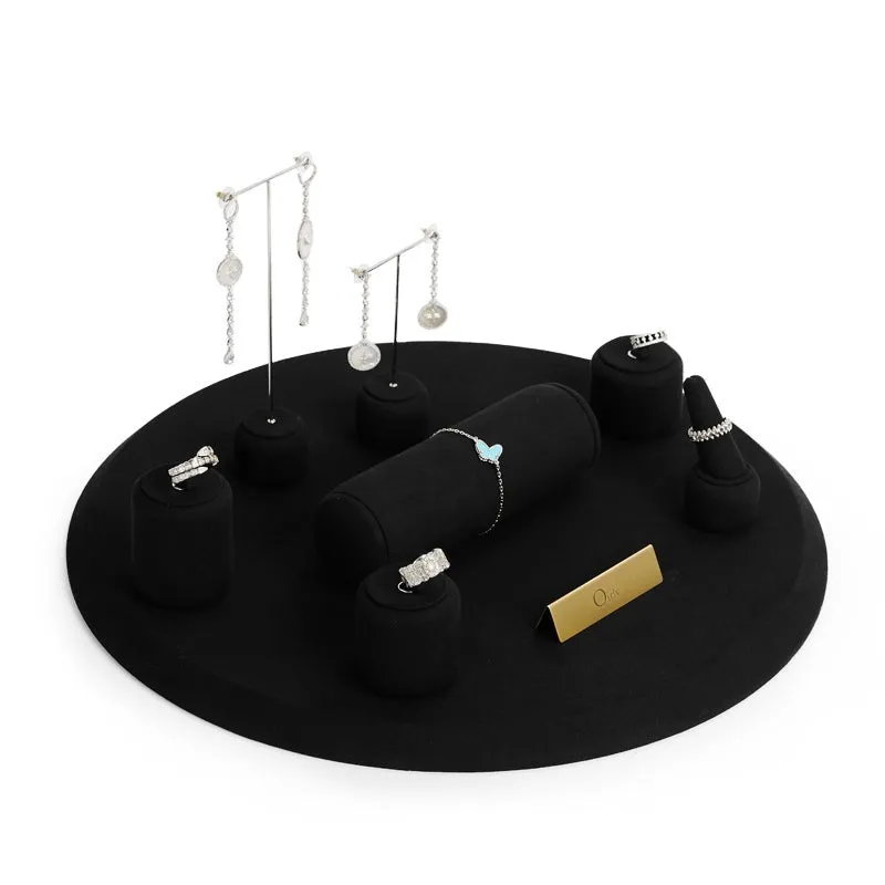 Luxury Black Microfiber Jewelry Display Set TT091