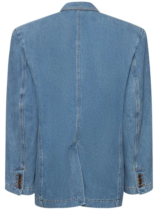 Magda Butrym   Denim oversized single breasted blazer 