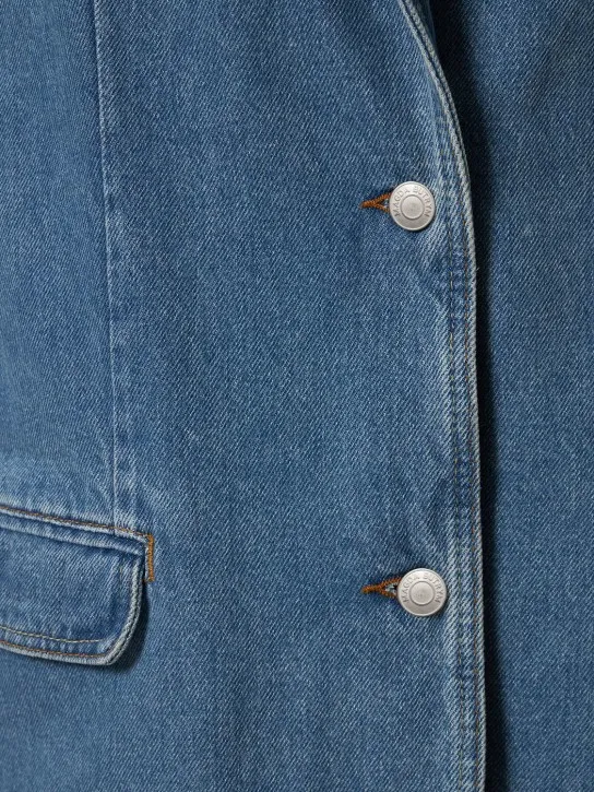 Magda Butrym   Denim oversized single breasted blazer 