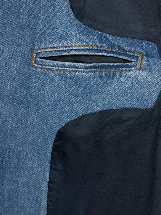 Magda Butrym   Denim oversized single breasted blazer 