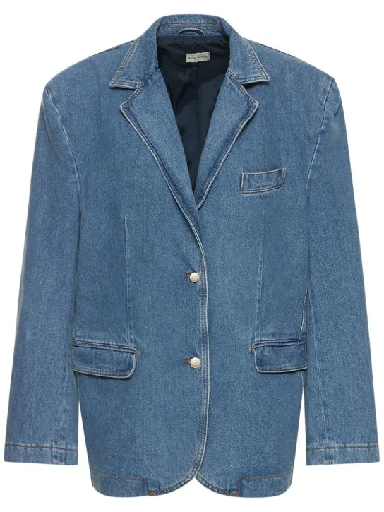 Magda Butrym   Denim oversized single breasted blazer 