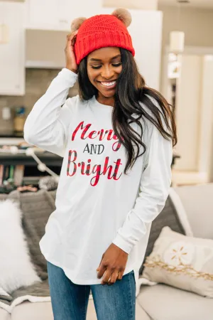 Merry And Bright Ivory Graphic Tunic