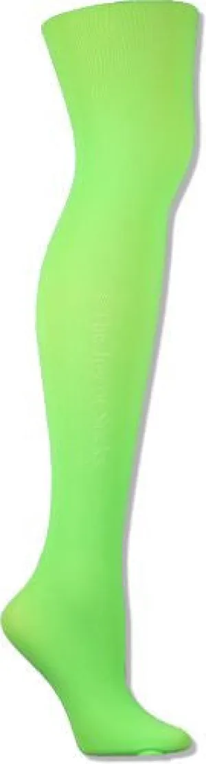 Microfiber Opaque Lime Green Tights
