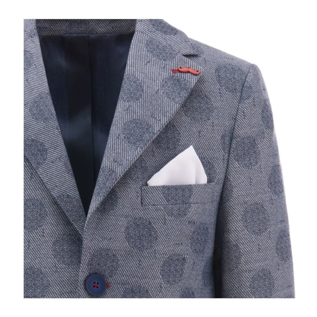 Navy Blue Dotted Blazer