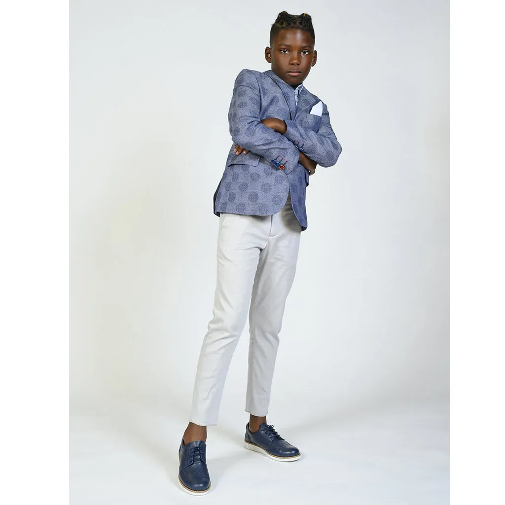 Navy Blue Dotted Blazer