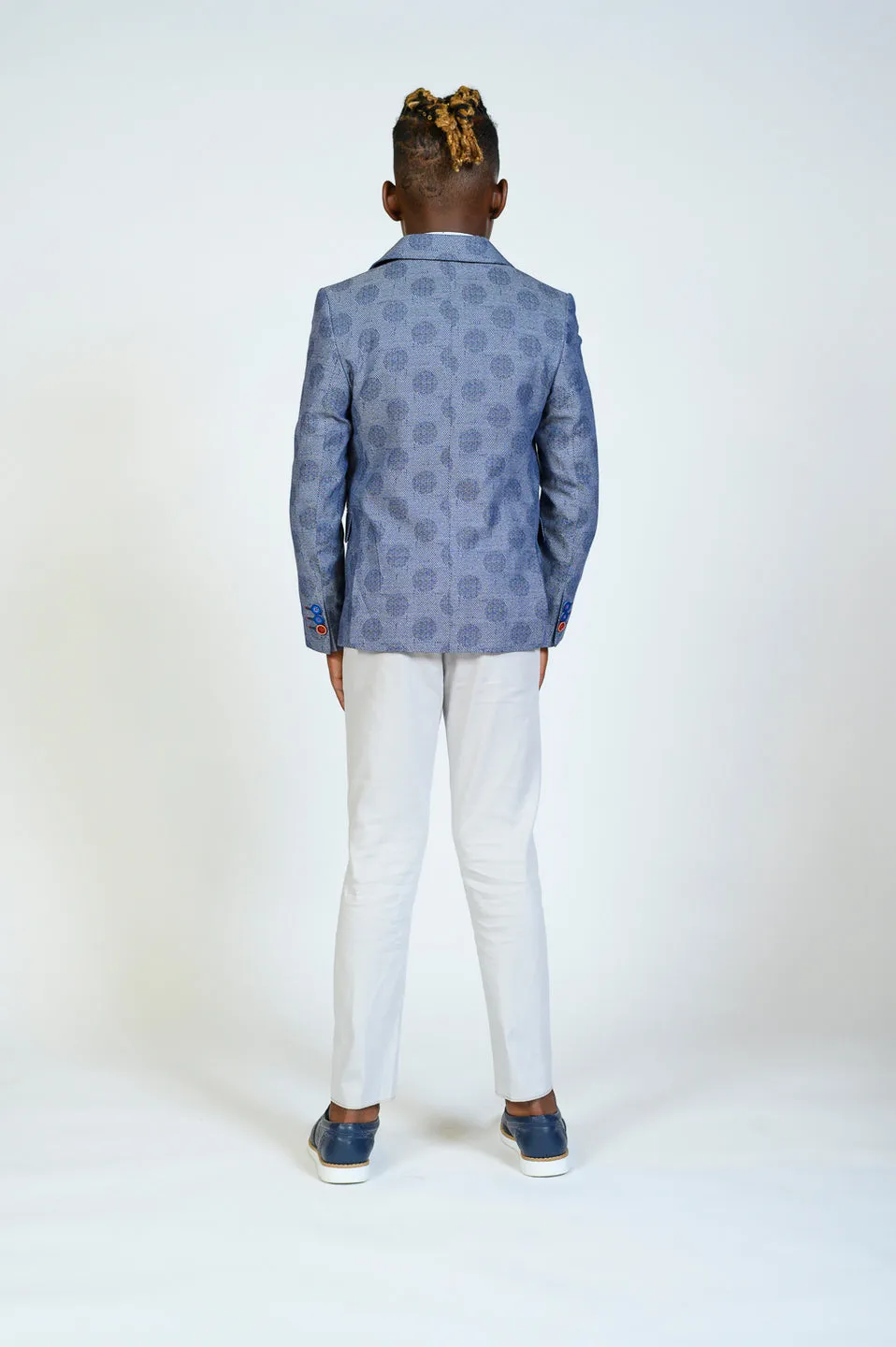 Navy Blue Dotted Blazer