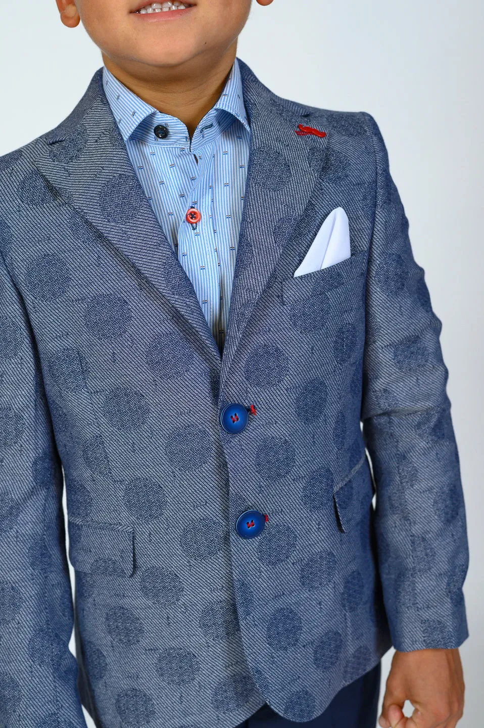 Navy Blue Dotted Blazer