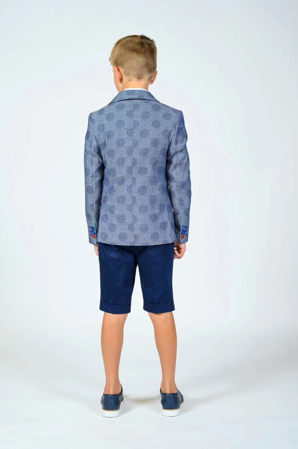 Navy Blue Dotted Blazer
