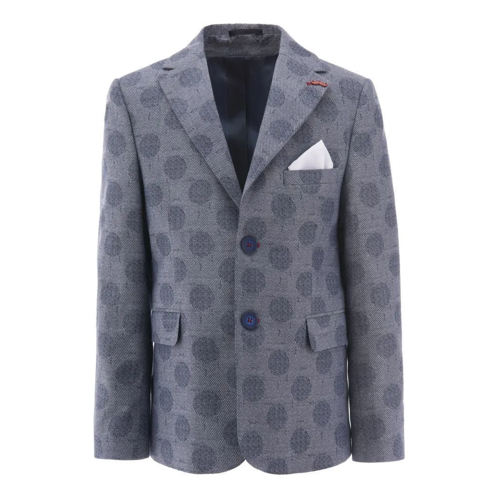 Navy Blue Dotted Blazer