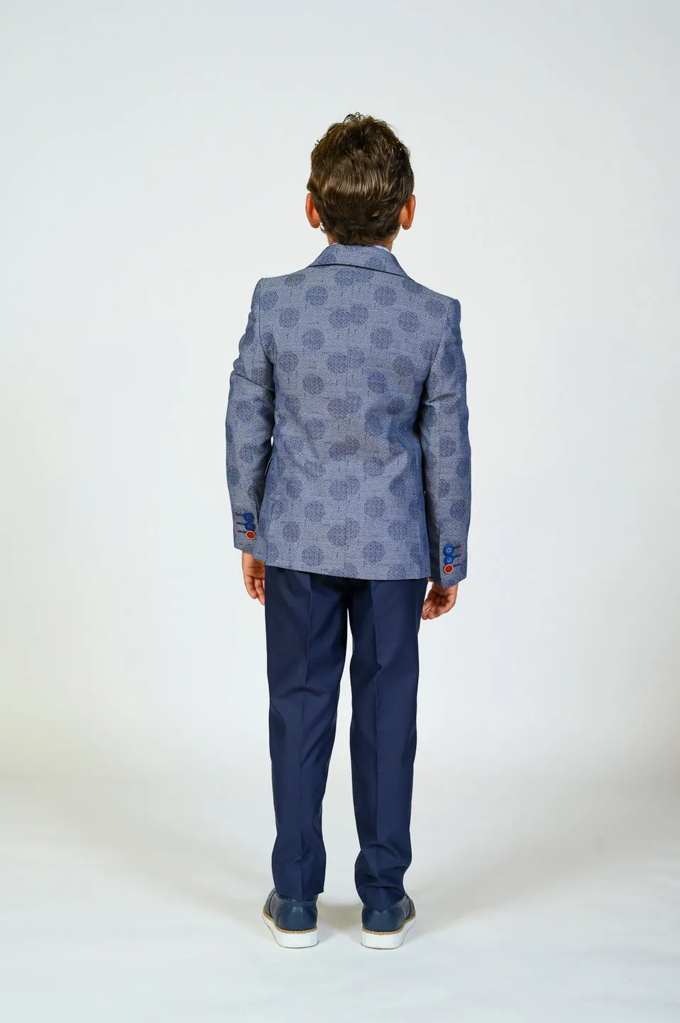 Navy Blue Dotted Blazer