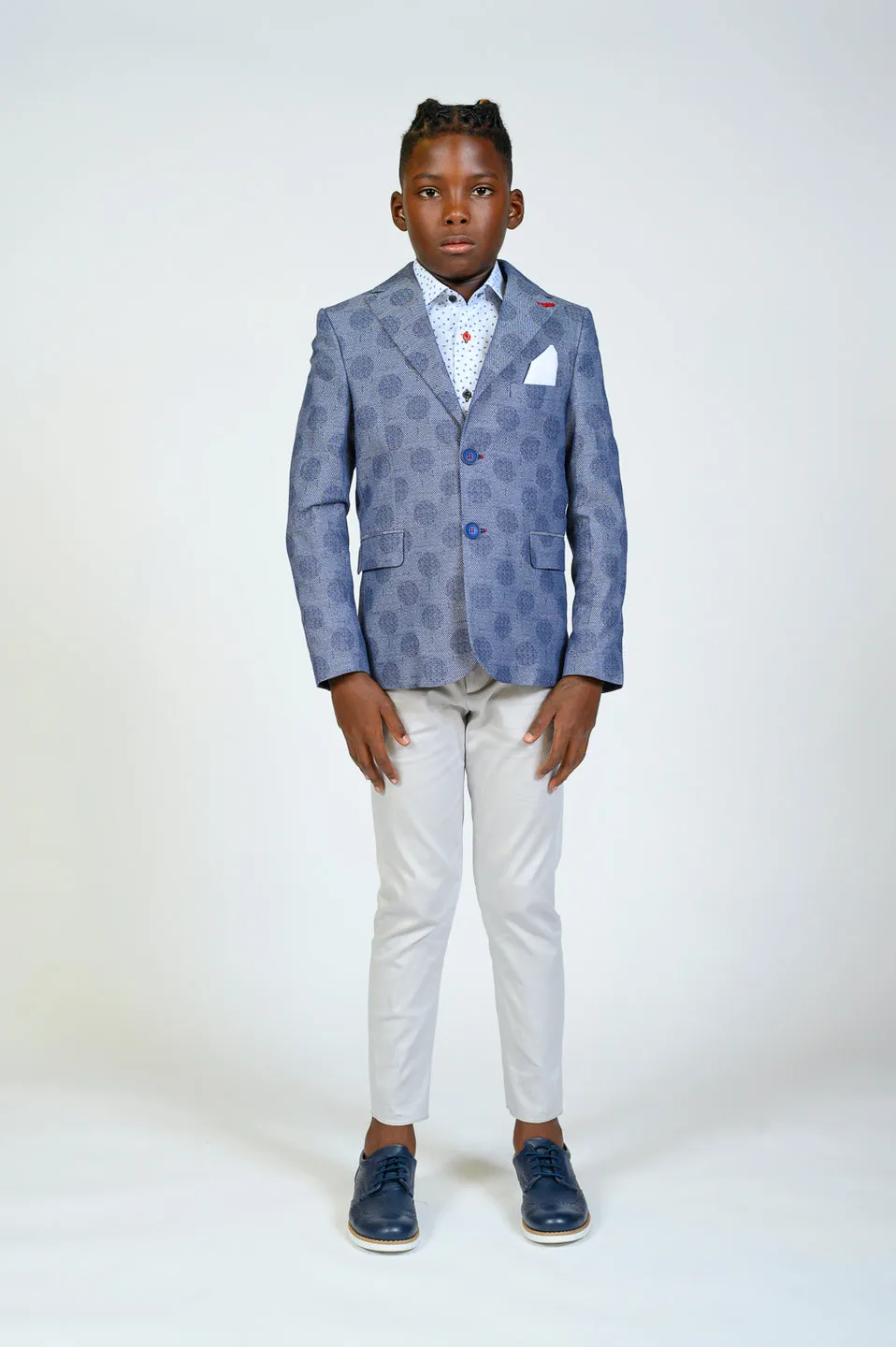 Navy Blue Dotted Blazer