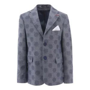 Navy Blue Dotted Blazer