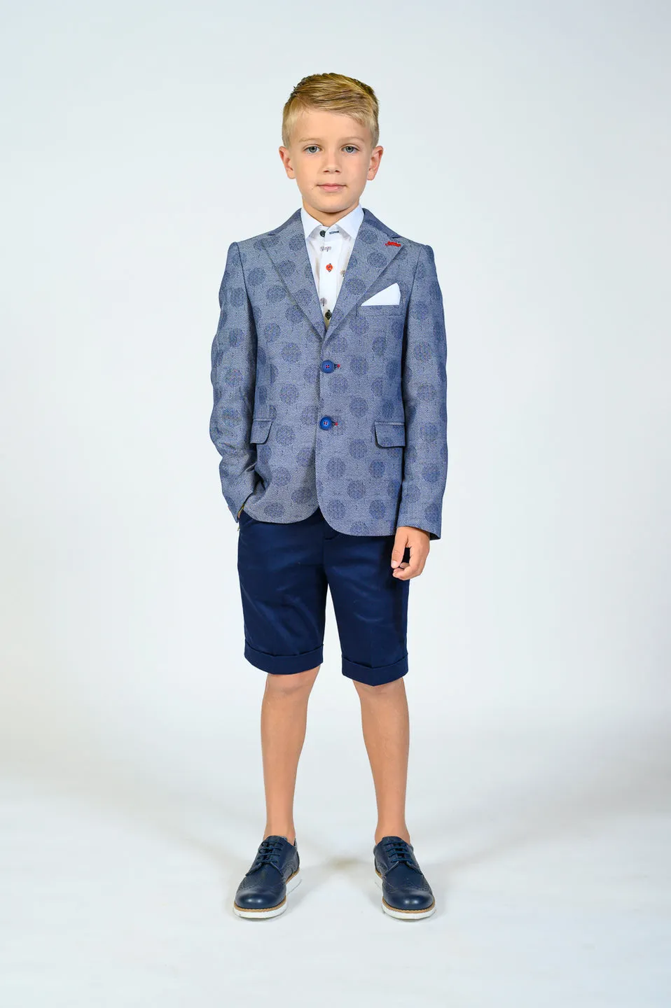 Navy Blue Dotted Blazer