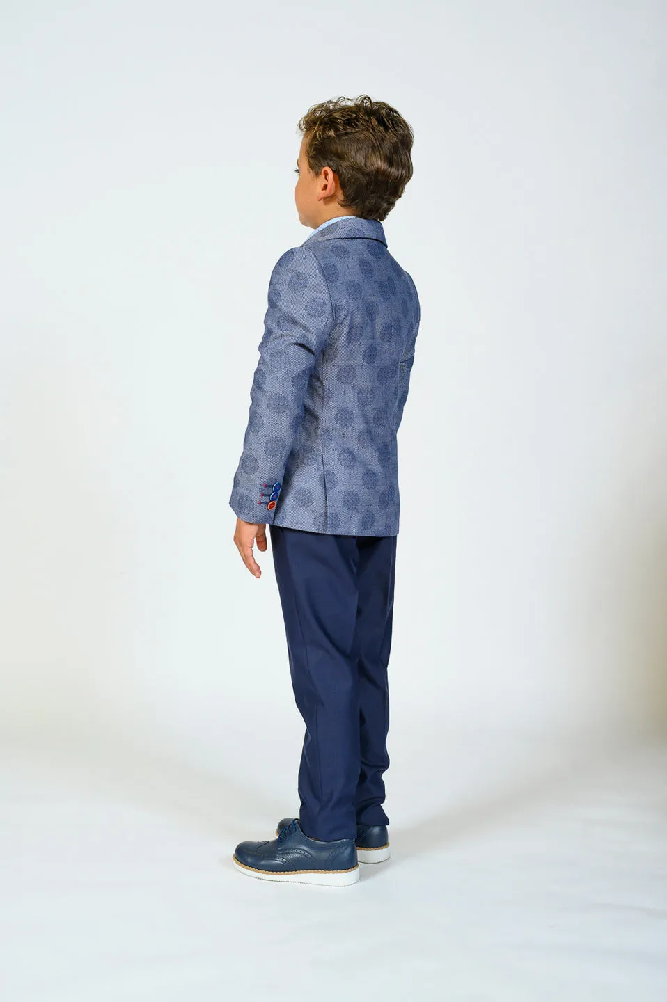 Navy Blue Dotted Blazer