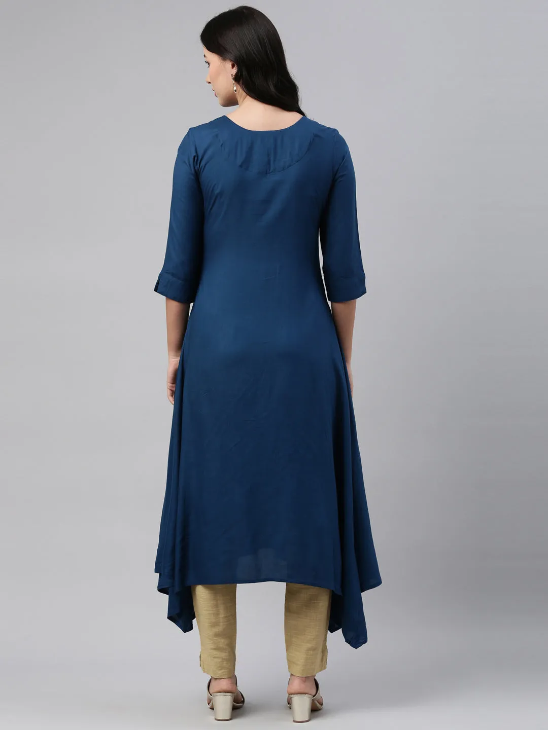 Neeru's Blue Color Rayon Fabric Tunic